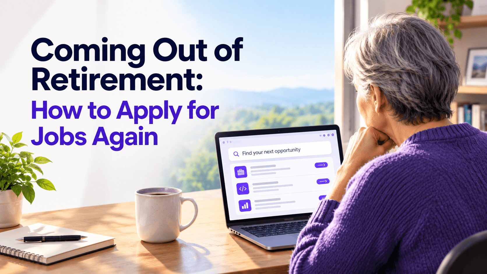 Coming out of retirement job search