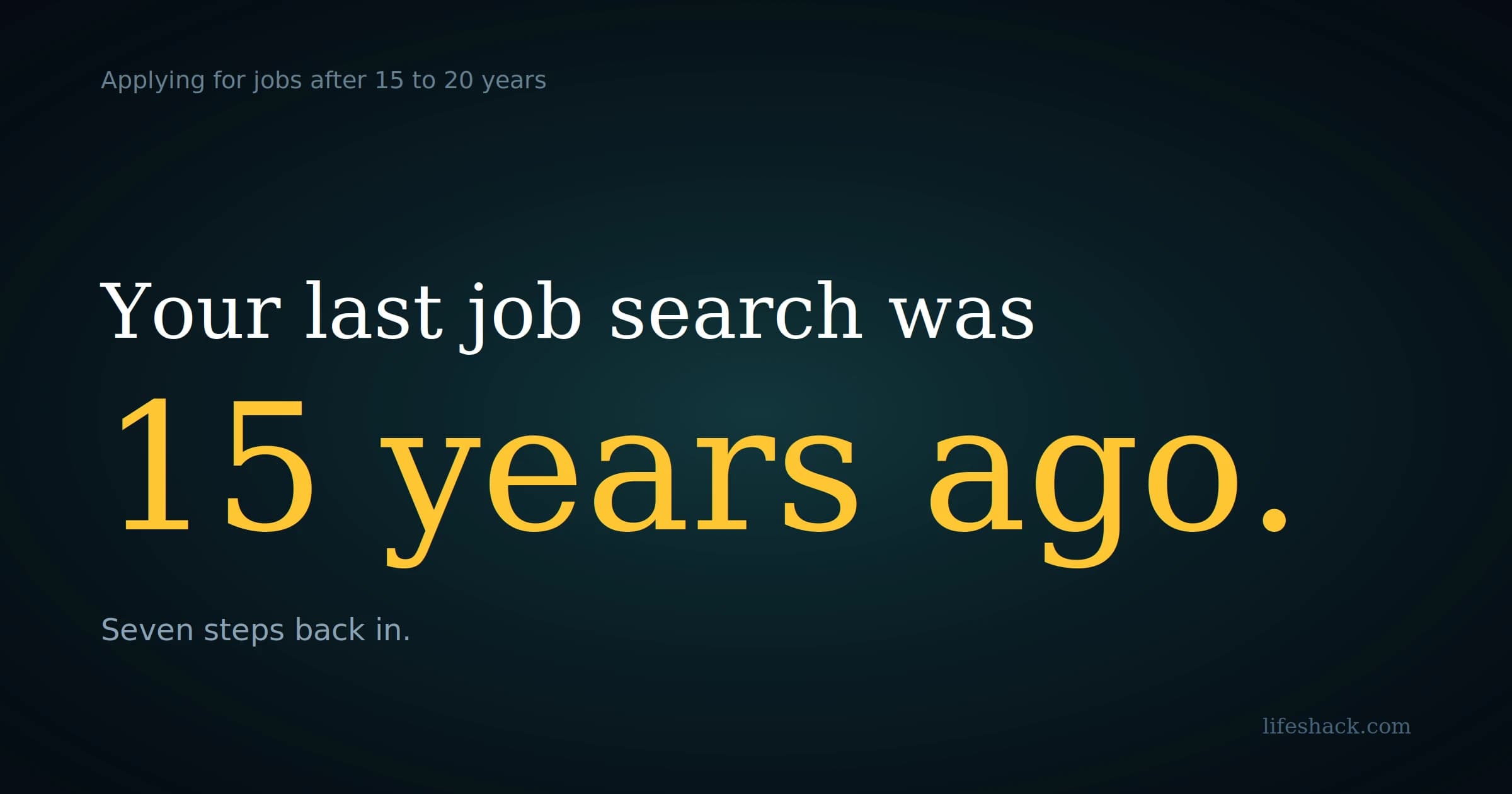 Applying for Jobs After 15 to 20 Years: A Step-by-Step Reentry Guide