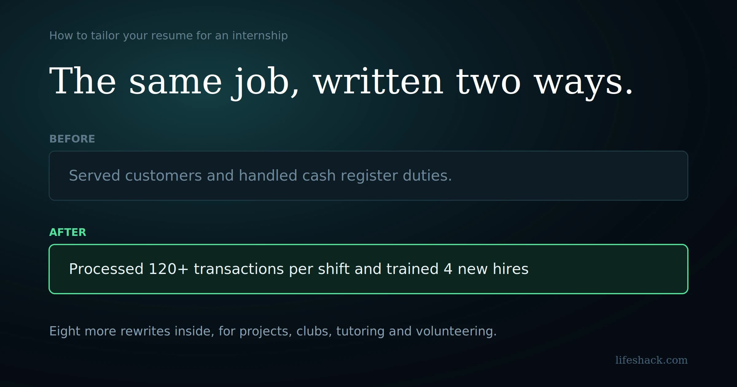 How to Tailor Your Resume for an Internship
